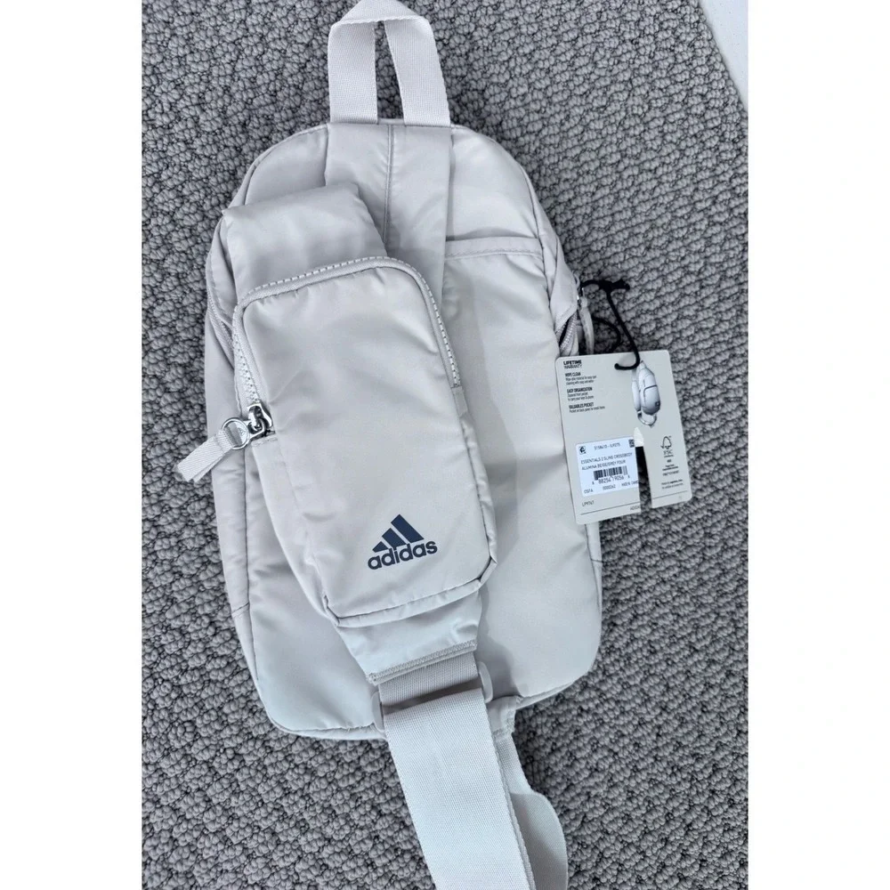 Adidas Essentials 2‎ Sling Crossbody Bag Alumina Beige Grey 5156410 NWT
